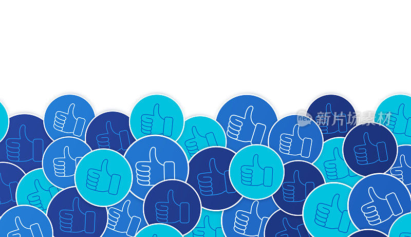 Social Media Engagement Thumbs Up Background
